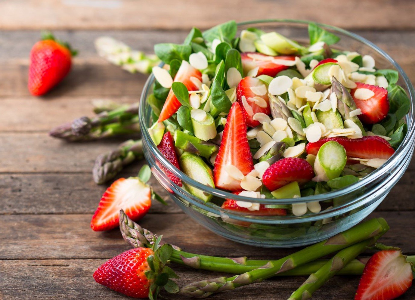 A Tasty Summer Trio: Strawberry, Feta and Almond Salad